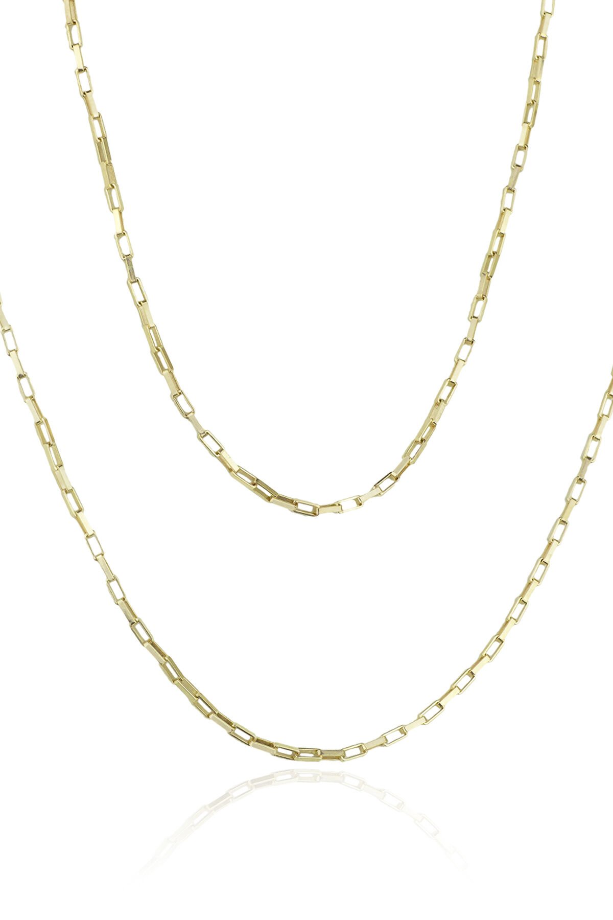 Köşeli Zincir - Sarı Altın