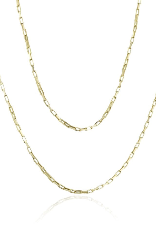 Köşeli Zincir - Sarı Altın