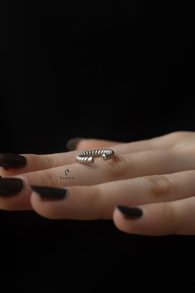 Gümüş Rengi Burgu Gümüş Kıkırdak  Küpe