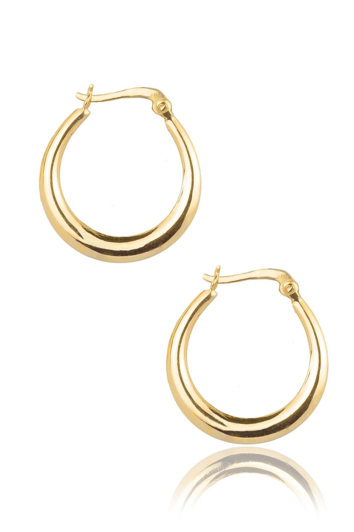 Oval Küpe - Sarı