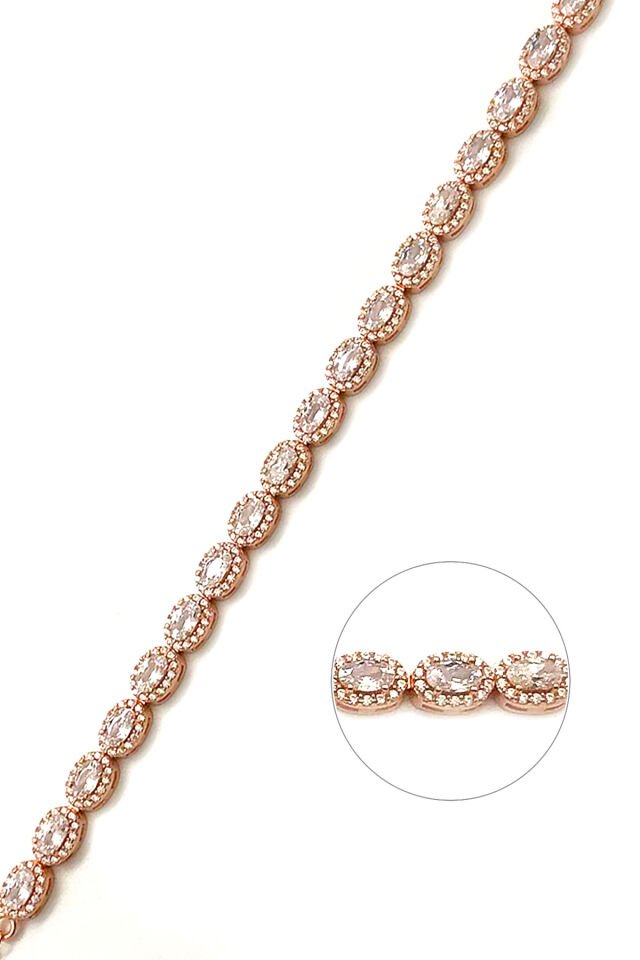 Oval Coronet Bileklik - Rose