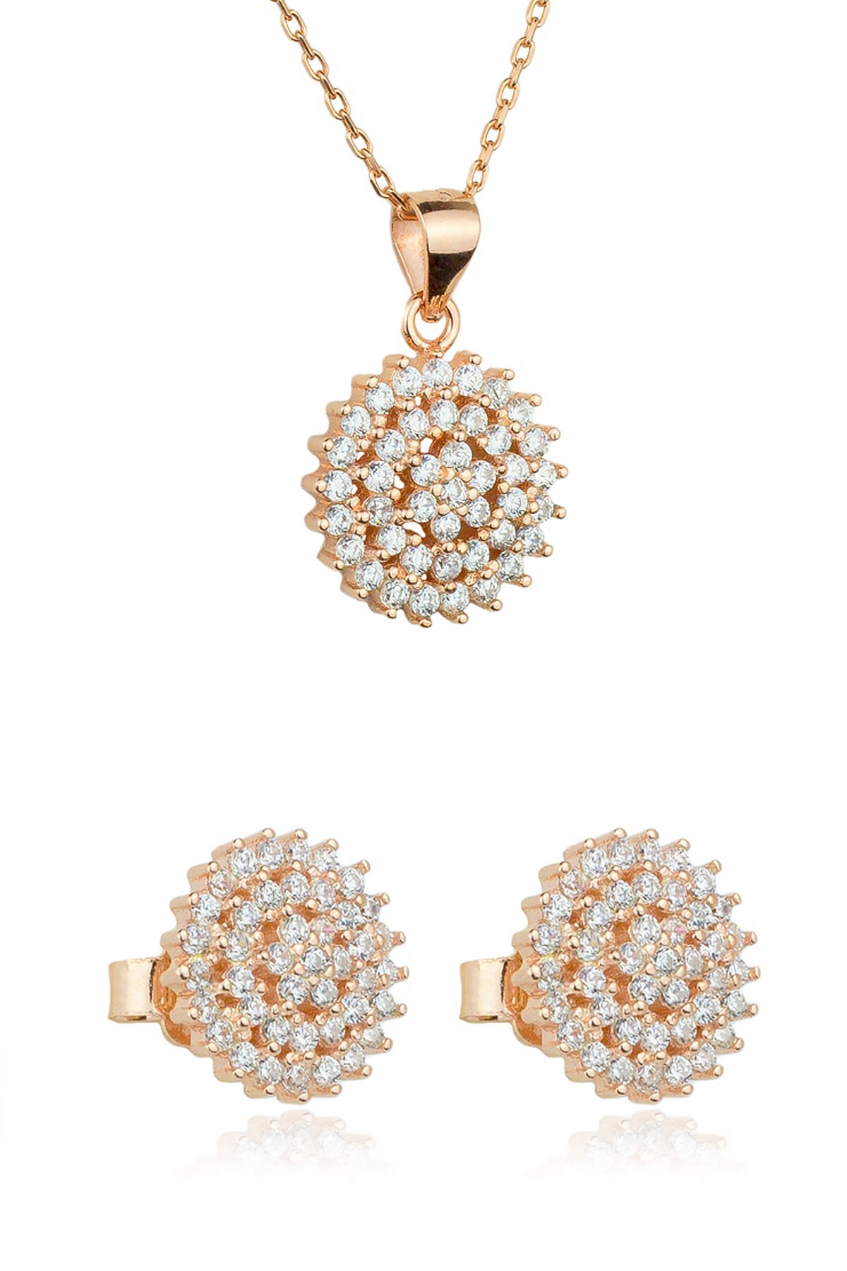 Paveli Gümüş Set - Rose