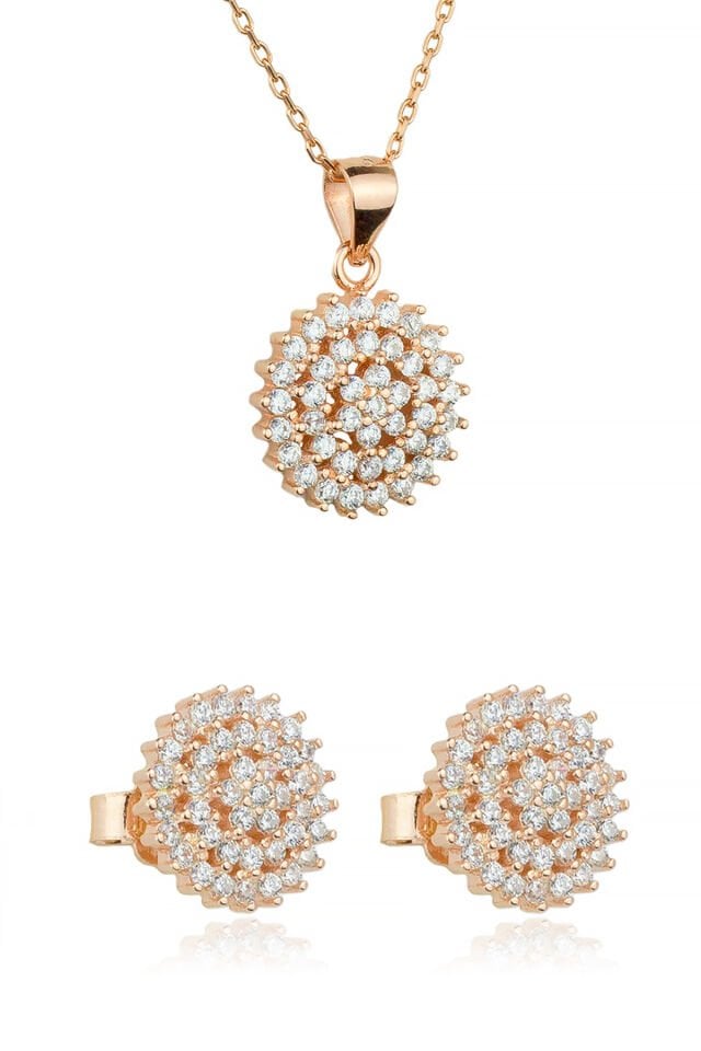 Paveli Gümüş Set - Rose