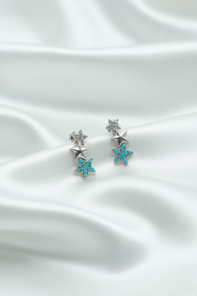 Firuze Yıldız Küpe - Rose