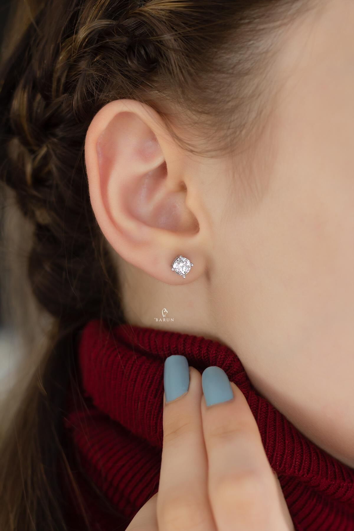 Tektaş Küpe - Gümüş Rengi