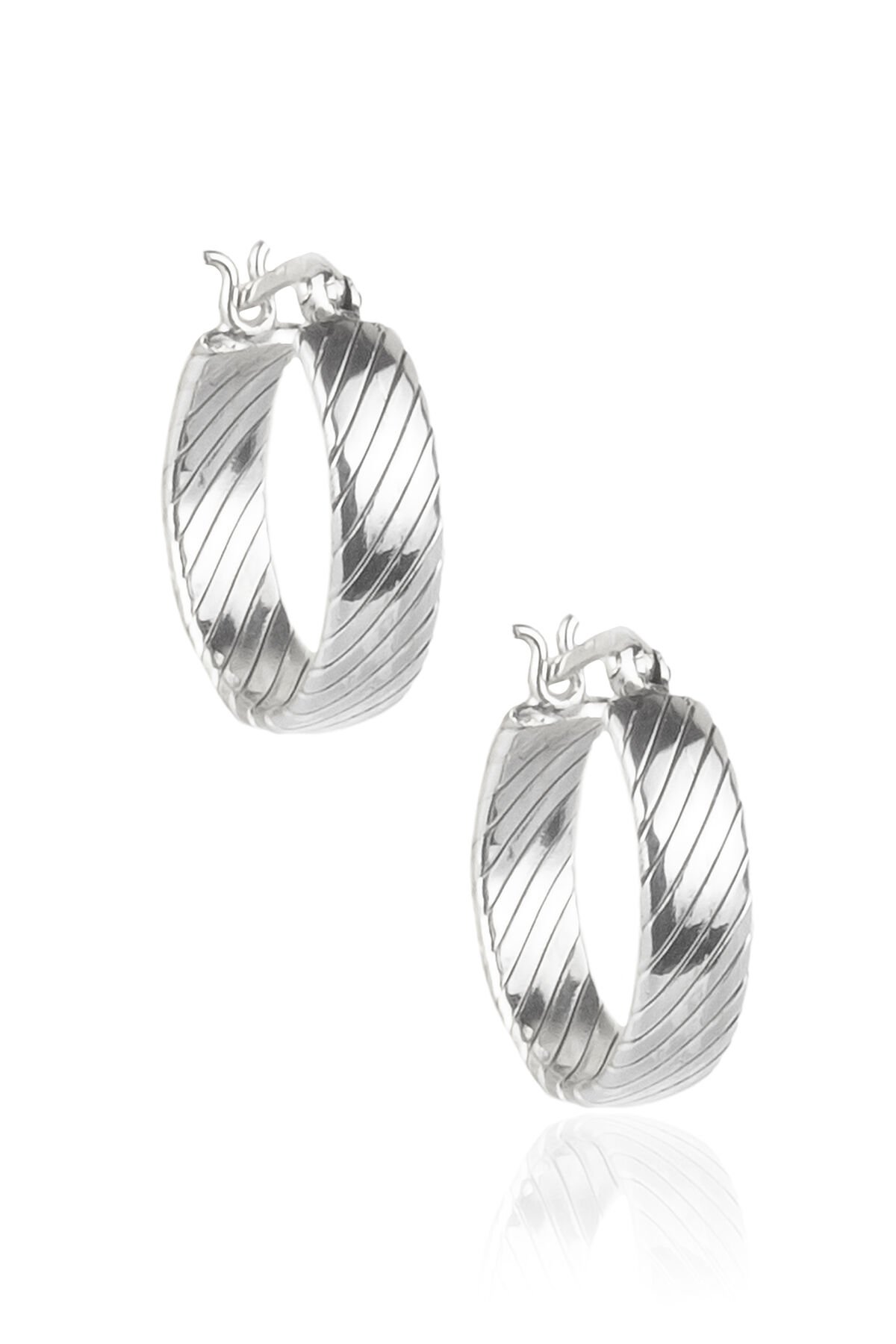 Yatsı Burma Küpe - Gümüş Rengi