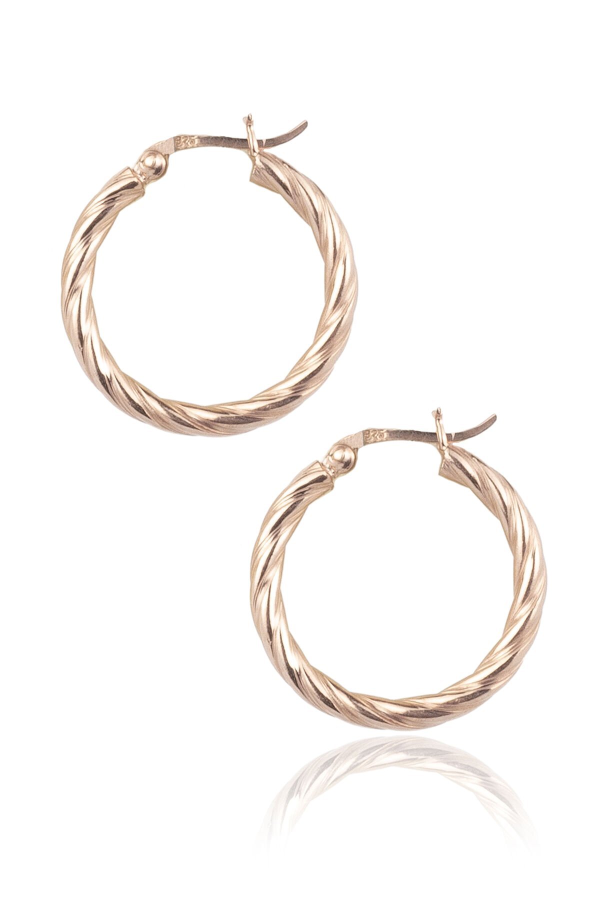 Yuvarlak Burma Küpe - Rose