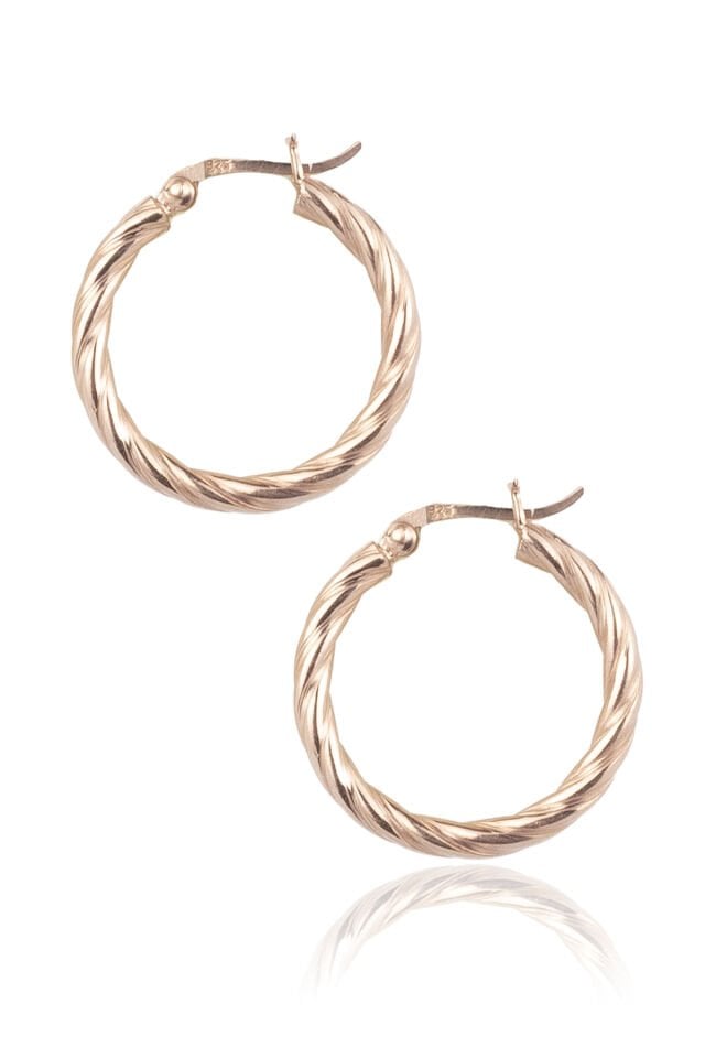 Yuvarlak Burma Küpe - Rose