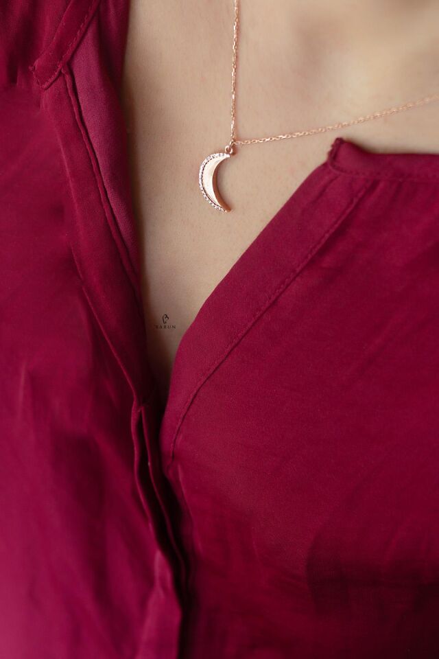 Hilal Ay Model 925 Ayar Gümüş Kolye