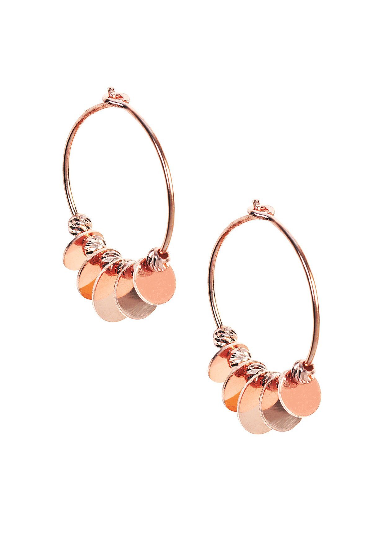 Pullu Halka Küpe - Rose