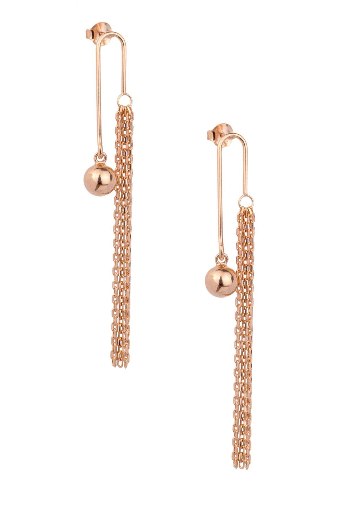 Zincirli Küpe - Rose