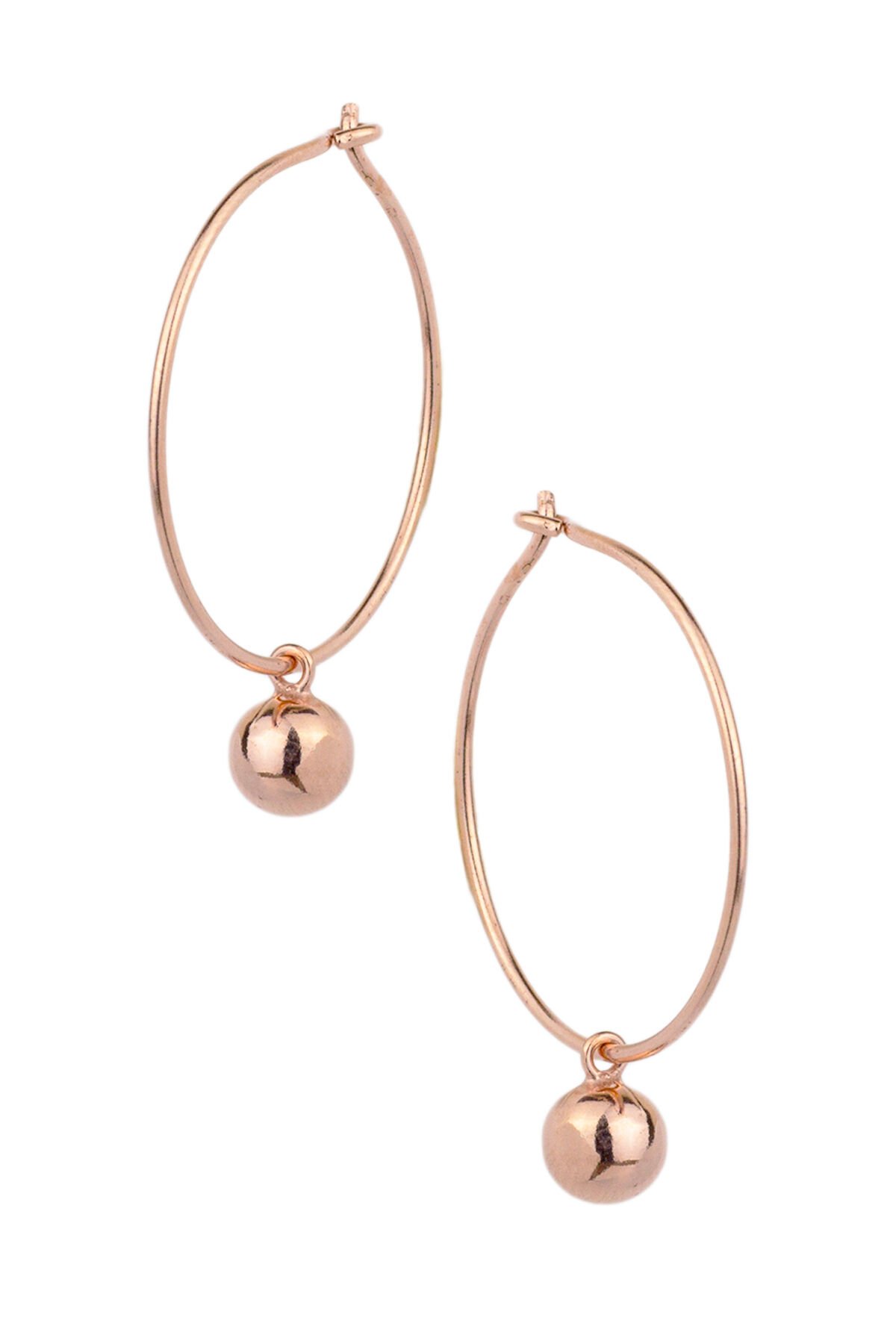 Sallantılı Top Küpe - Rose