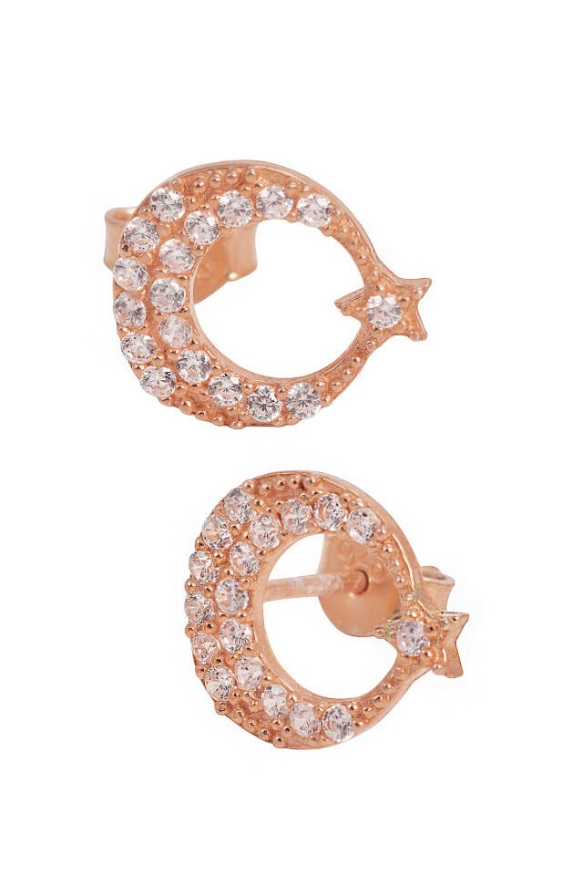 Ay Yıldız Küpe - Rose