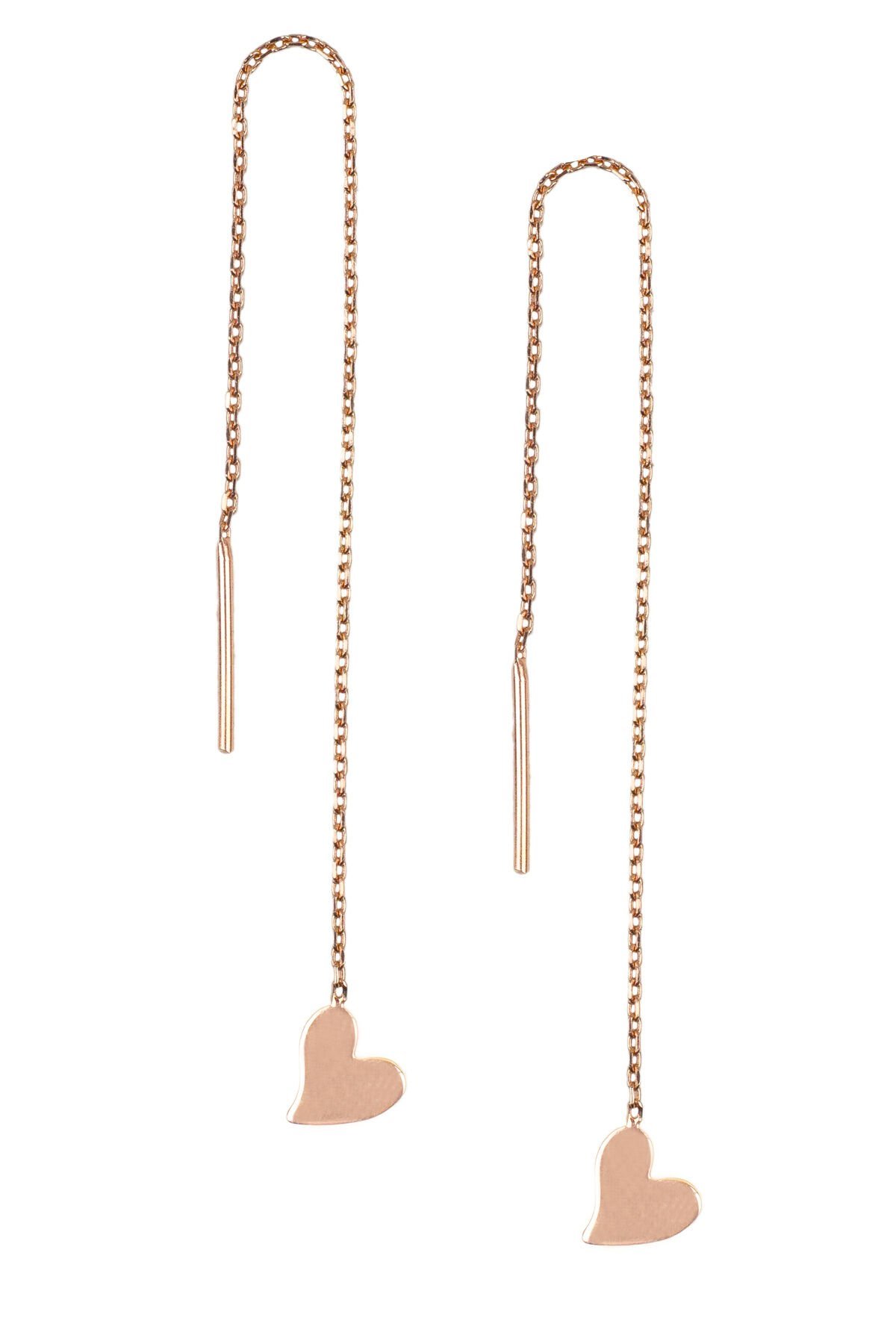 Kalpli Zincir Küpe - Rose