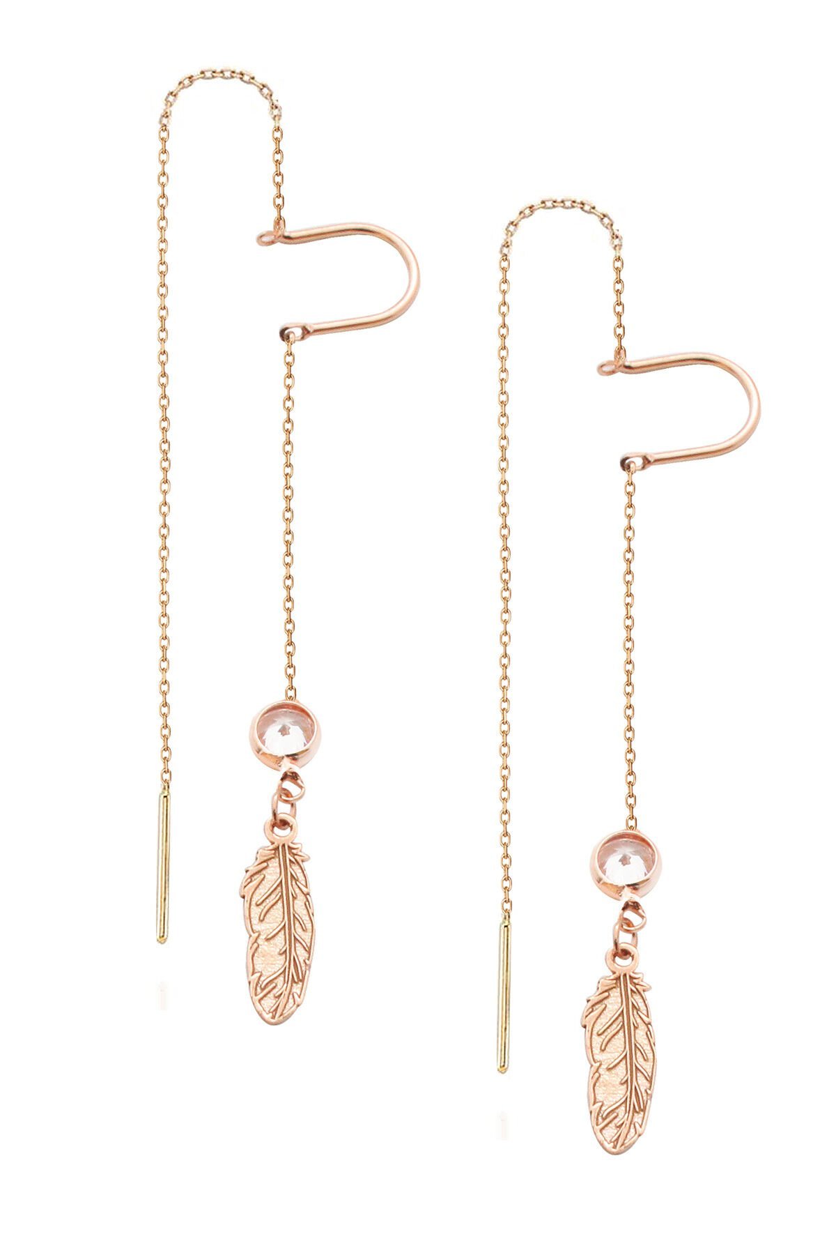 Mengeçli Dal Küpe - Rose