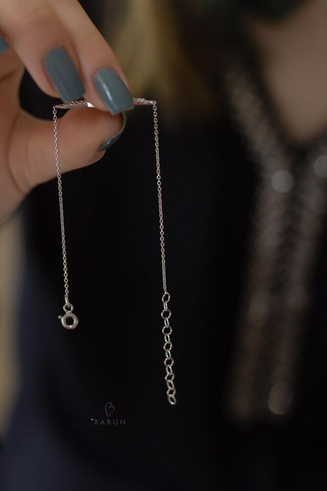 Beyaz Taşlı Oval Model 925 Ayar Gümüş Bileklik