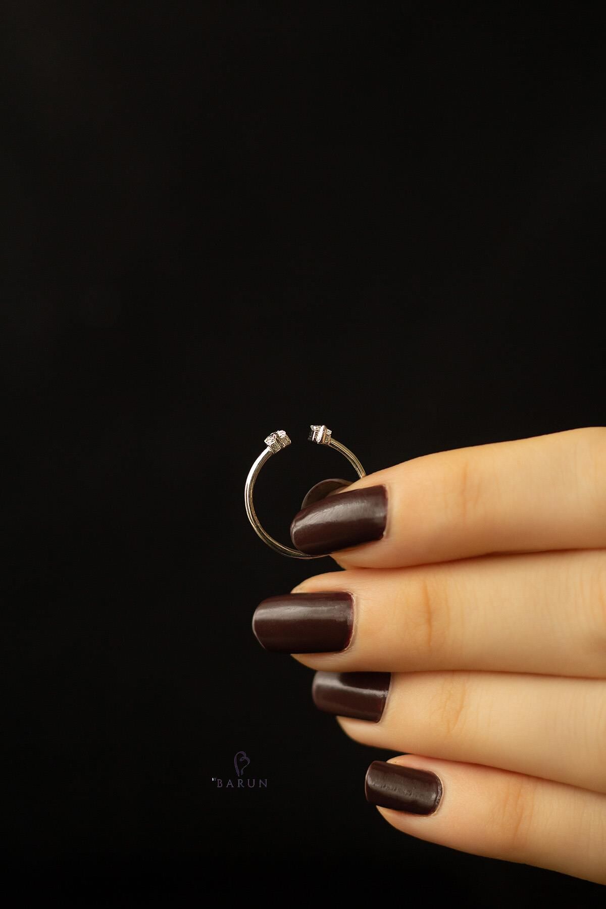 Taşlı Eklem Yüzüğü 925 Ayar Ayarlanabilir Gümüş Yüzük