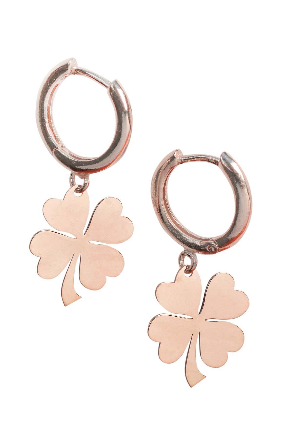 Yaprak Desenli Küpe - Rose