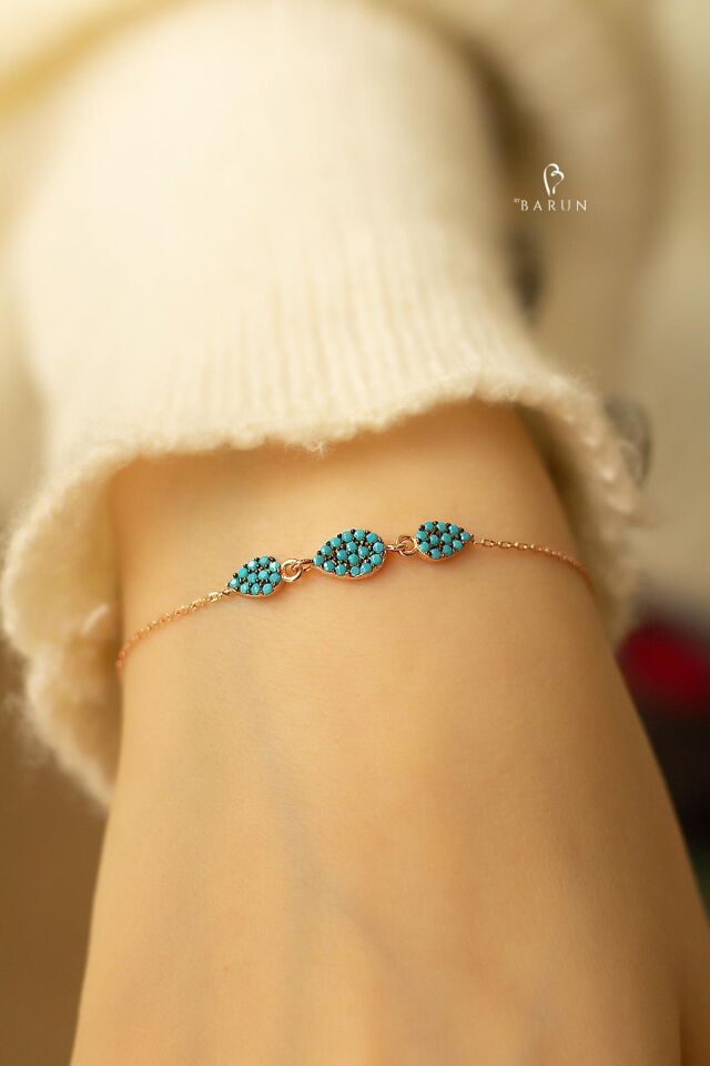 Damla Model Üçlü Su Yolu 925 Ayar Gümüş Bileklik