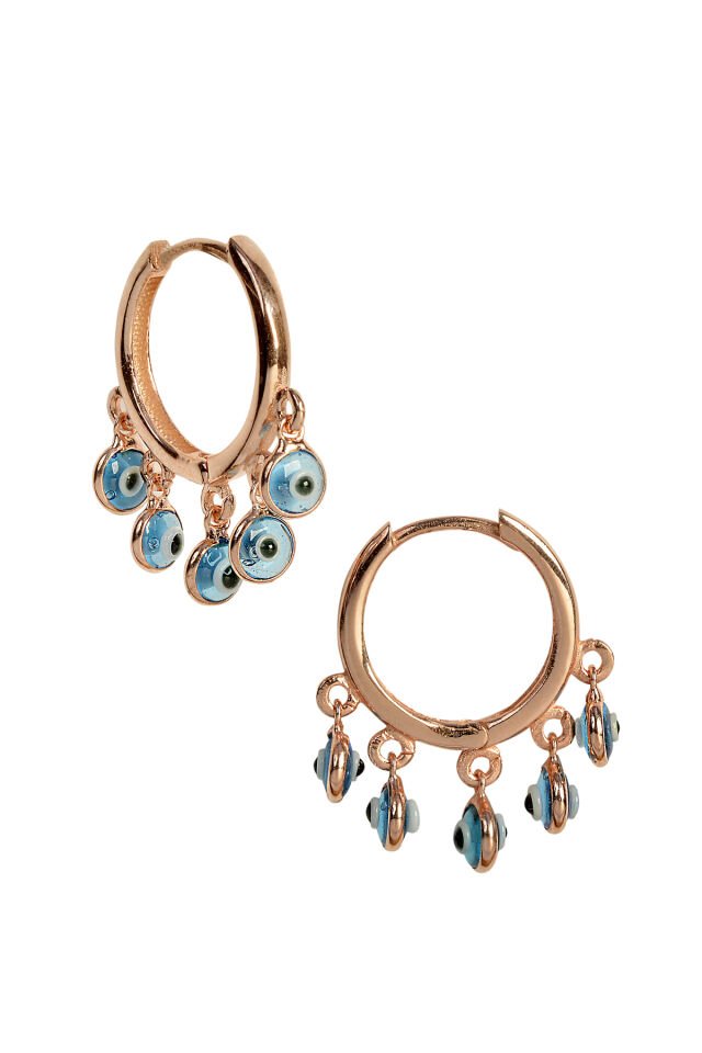 Nazar Boncuklu Küpe - Rose