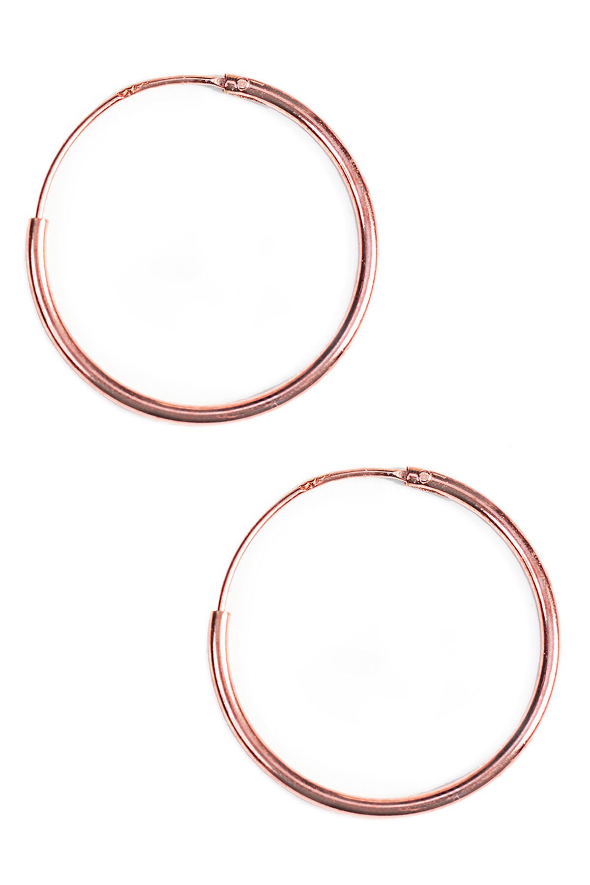 Gümüş  Orta Boy Küpe - Rose