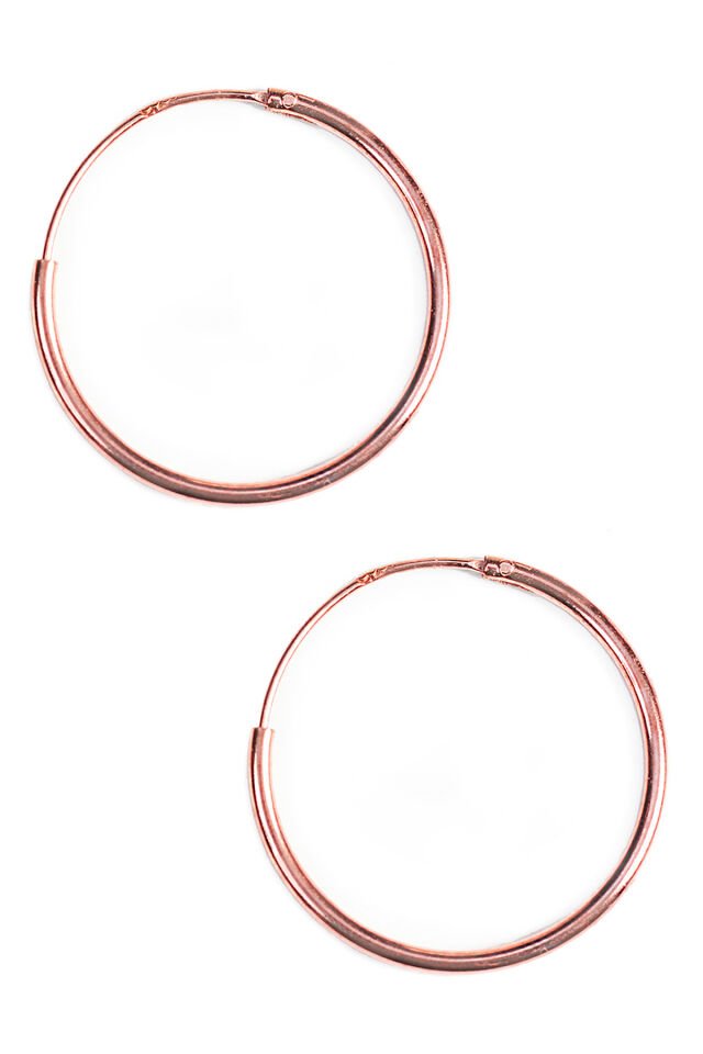 Gümüş  Orta Boy Küpe - Rose