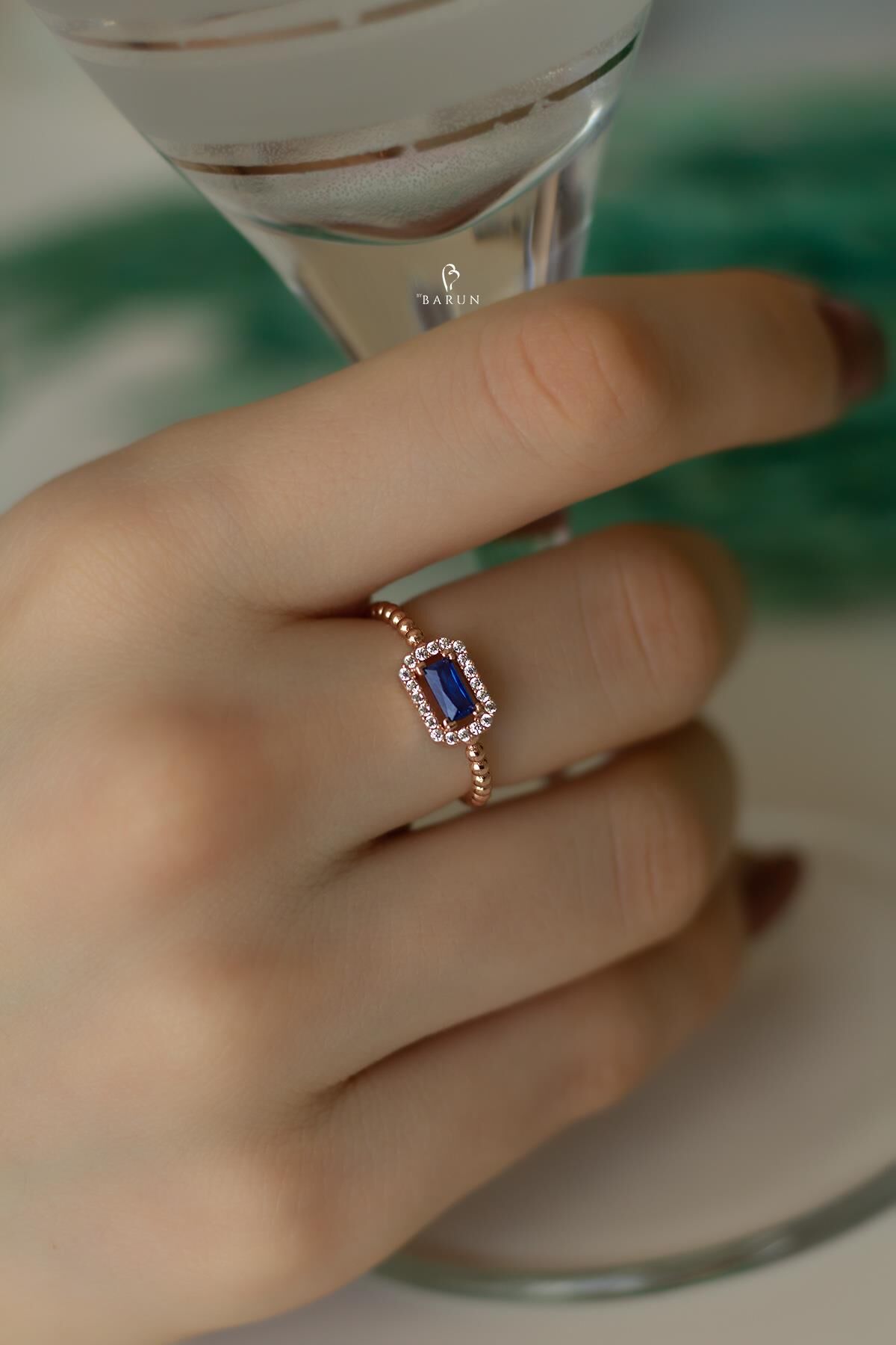 Tektaş Dikdörtgen Model 925 Ayar Gümüş Yüzük