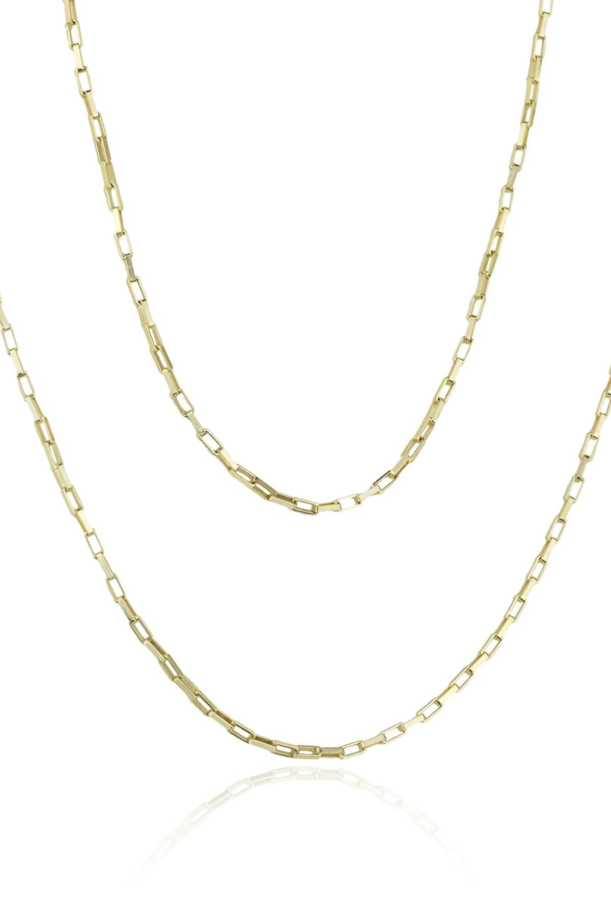 Köşeli Zincir - Sarı Altın