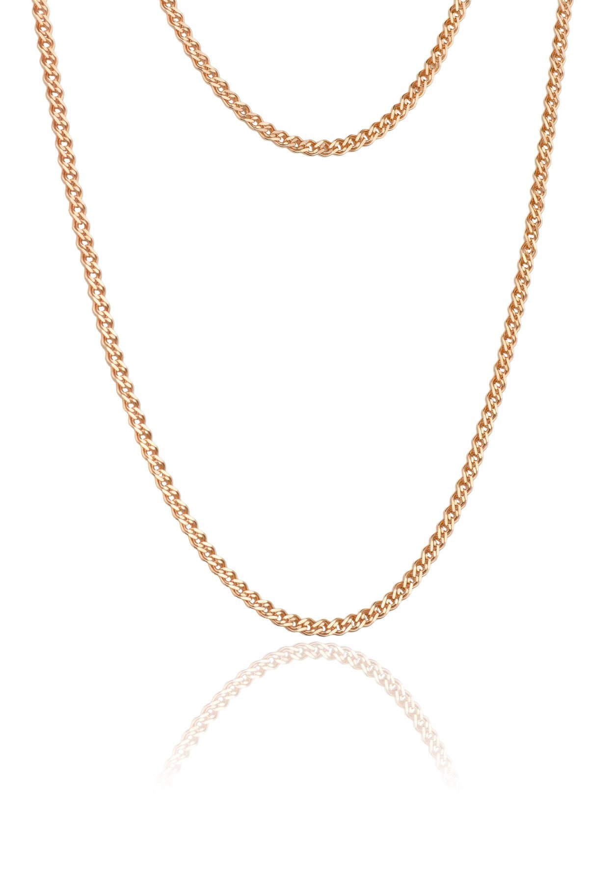 Zincirli Gümüş Kolye - Rose