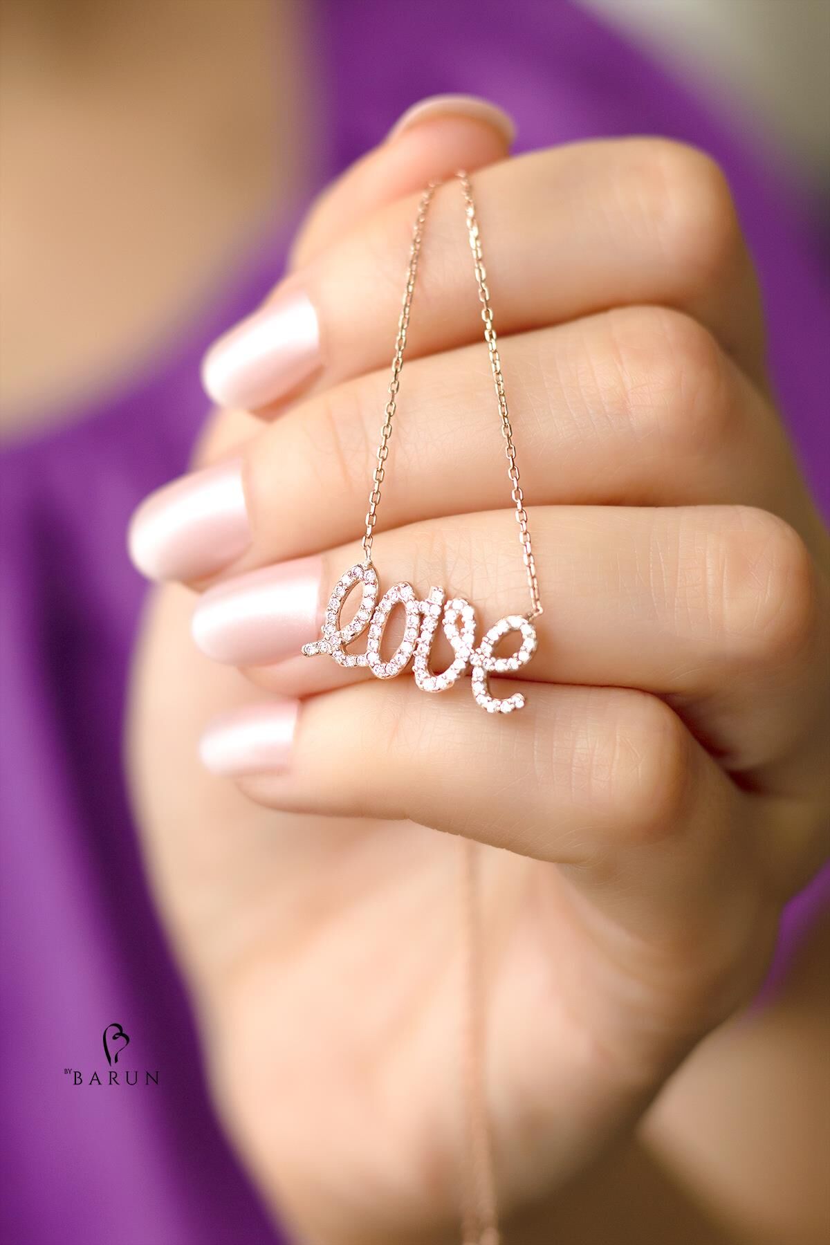 Love Model Zirkon Taşlı 925 Ayar Gümüş Aşk Kolye