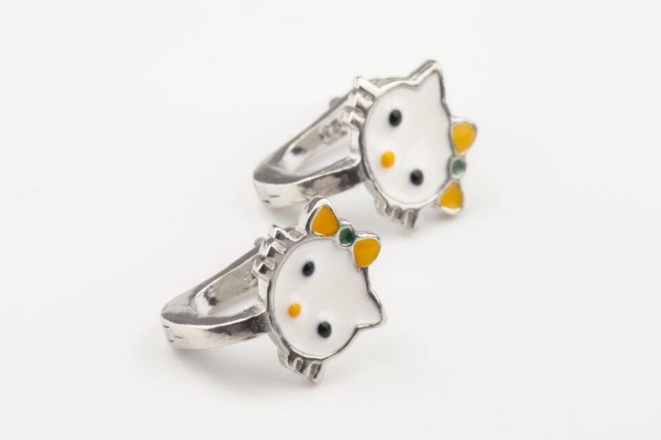 Hello Kids Model Mineli Kız Çocuk 925 Ayar Gümüş Küpe