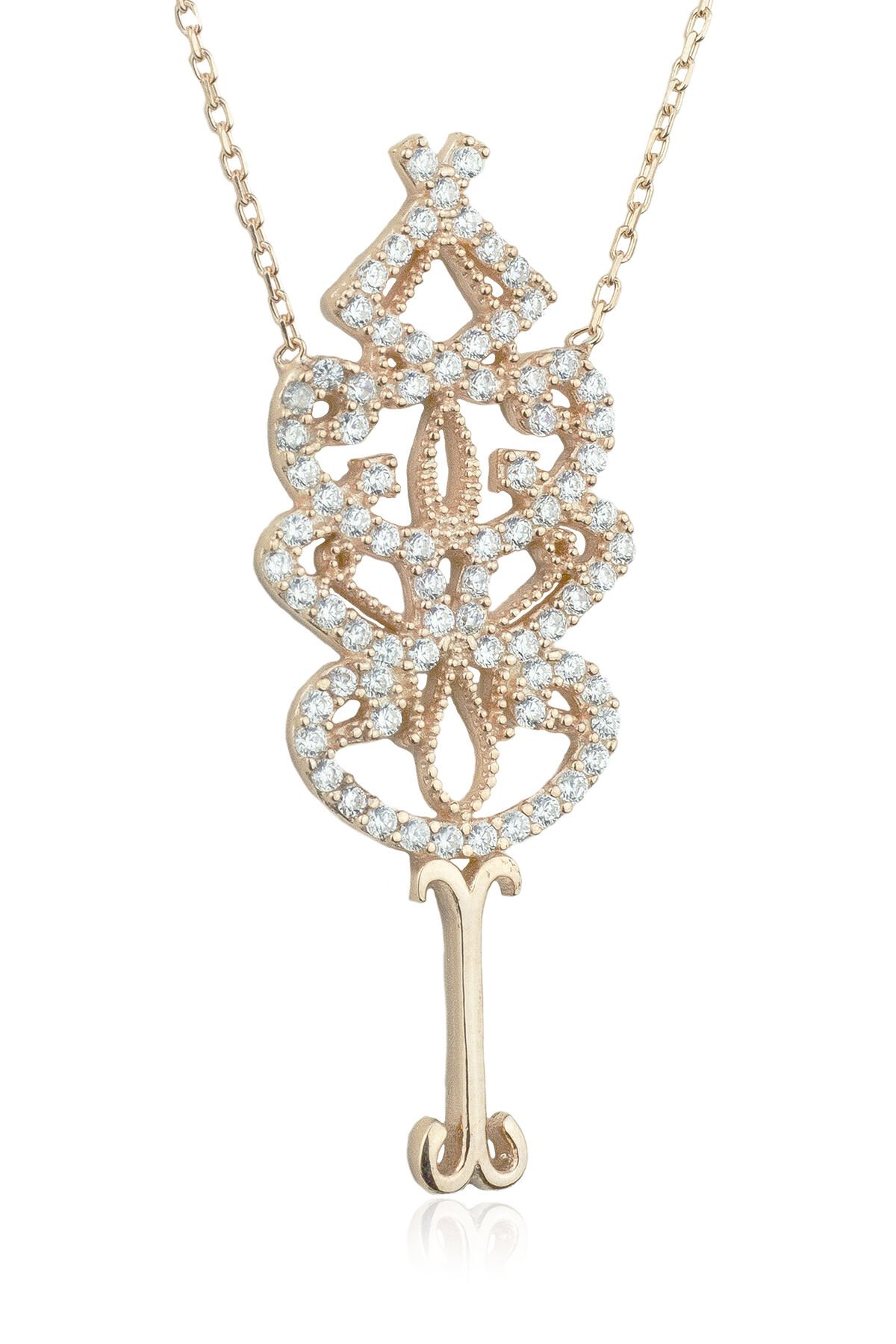 El Vedud Kolye - Rose Gümüş