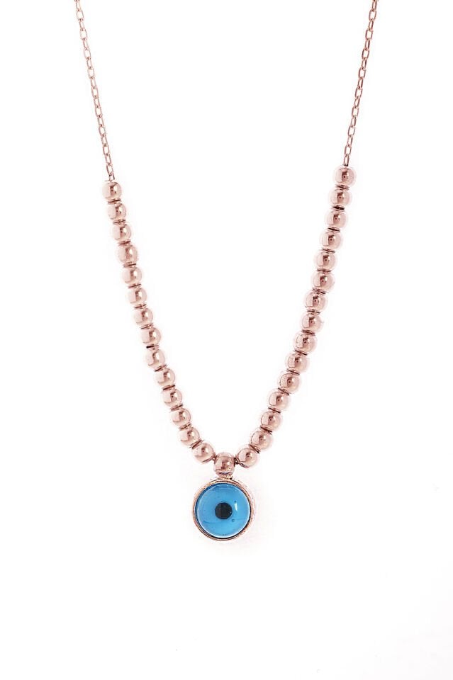 Nazar Boncuklu Kolye - Rose