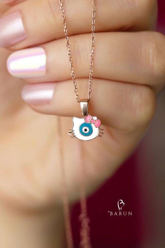 Hello Kids Model Mineli Kız Çocuk 925 Ayar Gümüş Kolye