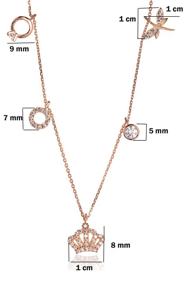 Kral Tacı Kolye - Rose