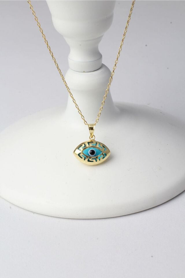 Nazar Boncuğu Mavi Göz Model 925 Ayar Gümüş Kolye