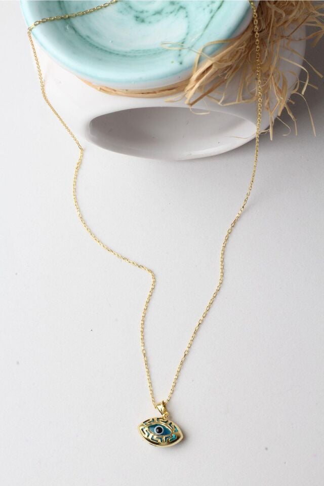 Nazar Boncuğu Mavi Göz Model 925 Ayar Gümüş Kolye