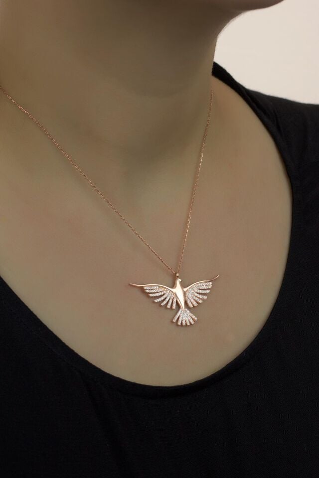 Kuş Kolye - Rose
