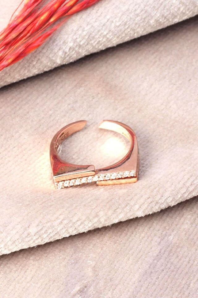 Ayarlanabilir Yüzük Zirkon Taşlı 925 Ayar Gümüş Yüzük YZ-0081