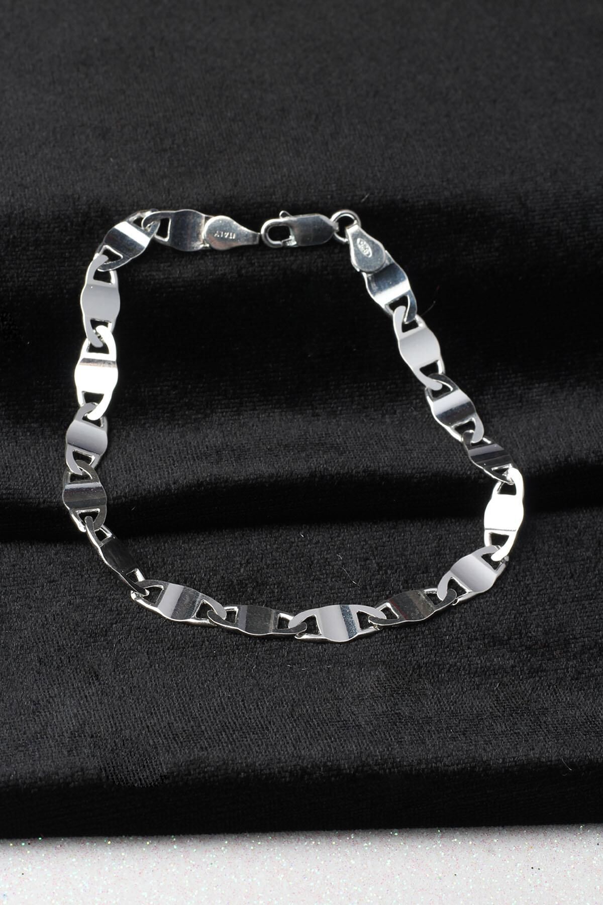 Zincir Bileklik Model Kalın 925 Ayar Gümüş Bileklik