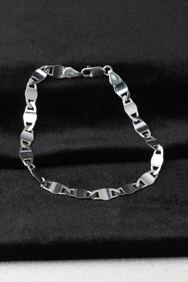 Zincir Bileklik Model Kalın 925 Ayar Gümüş Bileklik