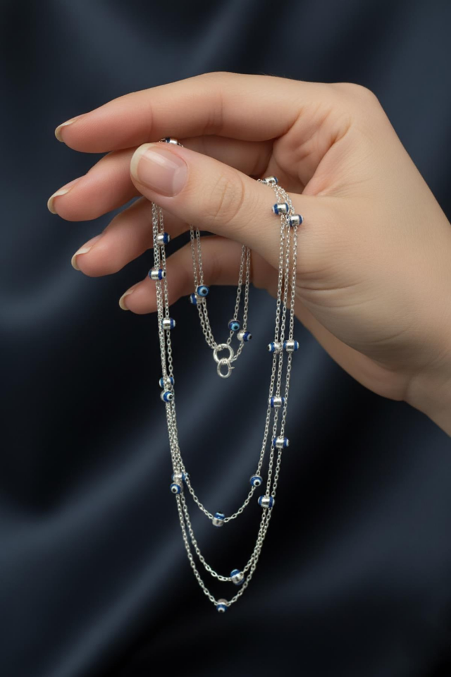 Nazar Boncuklu Kolye - Rose