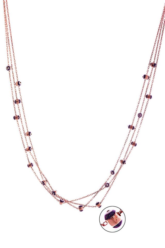 Nazar Boncuklu Kolye - Rose