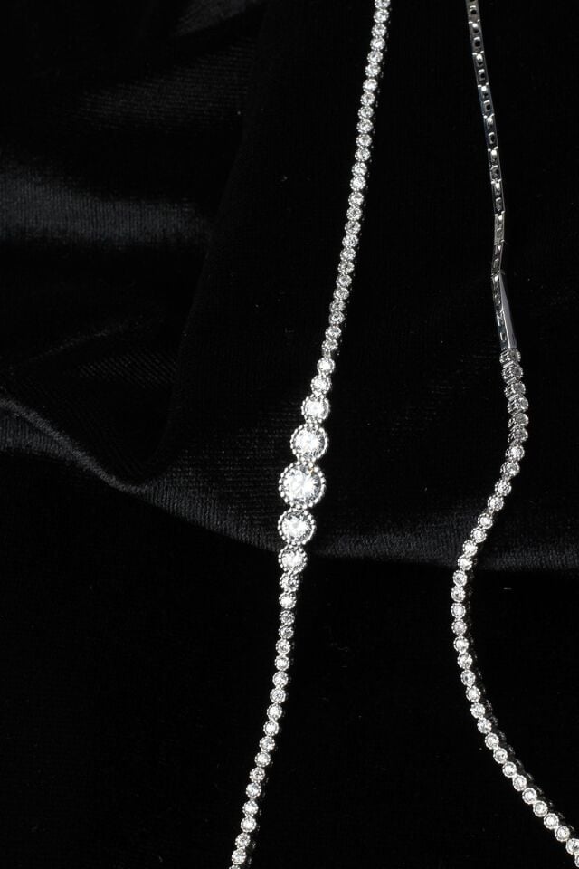 Su Yolu Yuvarlak Kolye Küpe Bileklik Set 925 Ayar Zirkon Taşlı Beyaz Silver Abiye Düğün Nişan Kına Gümüş Zincir Set