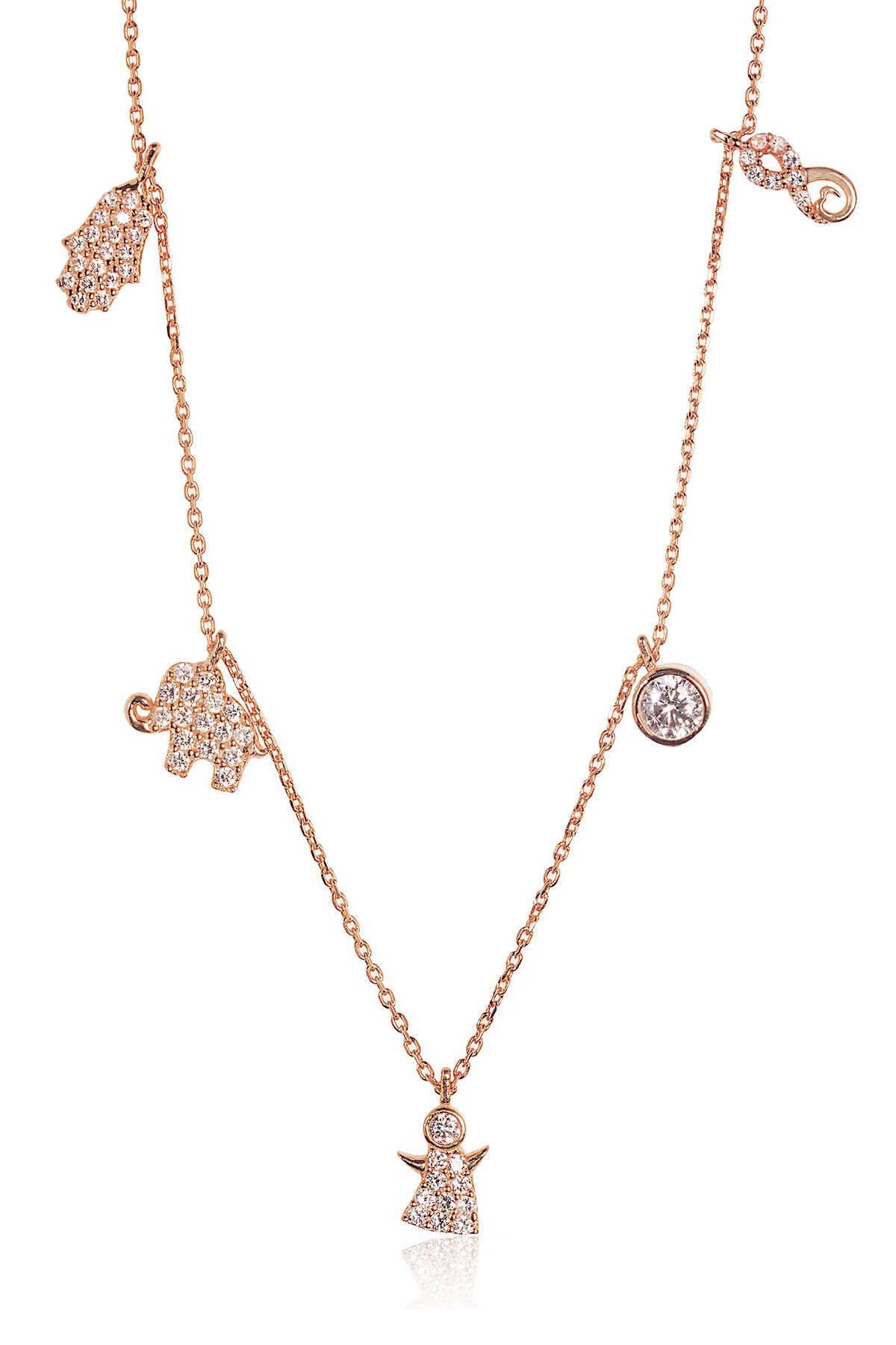 Şans Kolye - Rose-925 Ayar Gümüş