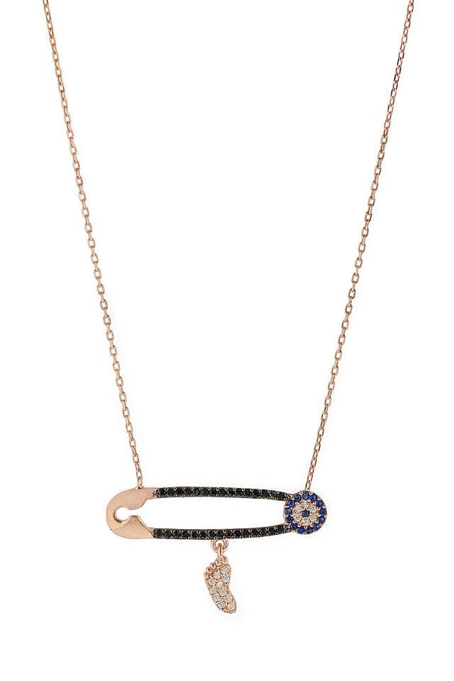 Nazar Boncuklu Kolye - Rose