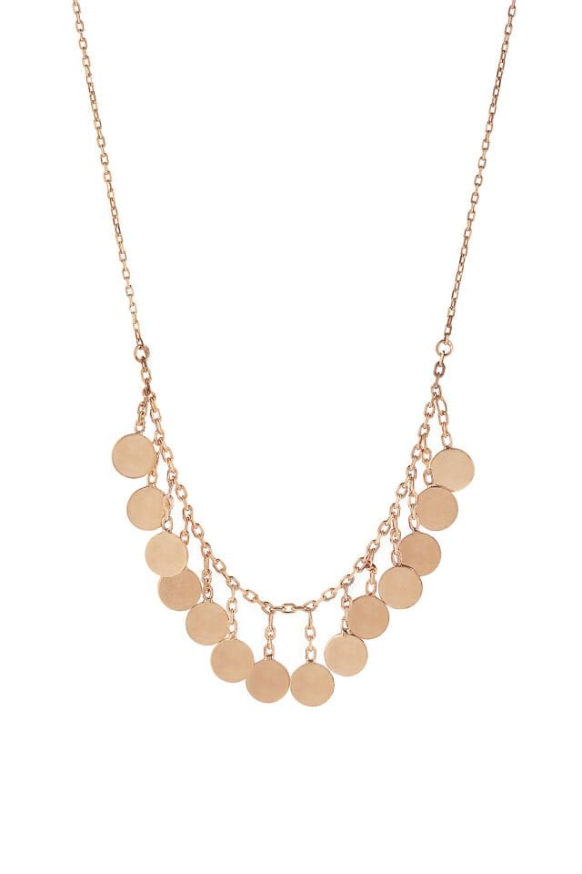 Çoklu Yuvarlak Kolye - Rose