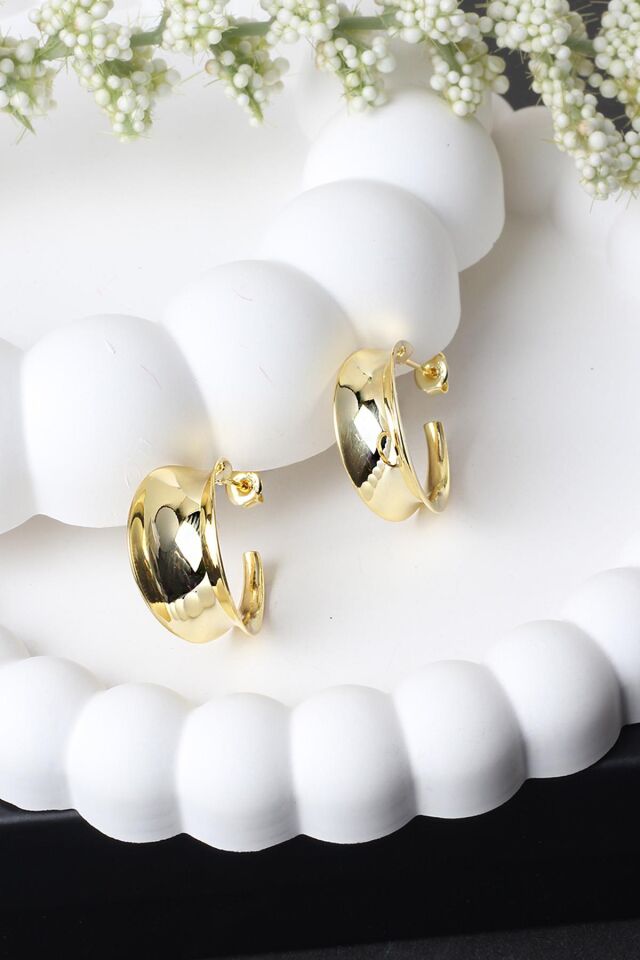 Halka Küpe Silver Beyaz 925 Ayar Gümüş Küpe