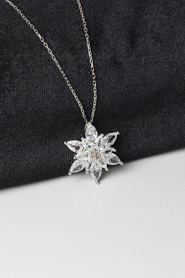 Yıldız Kolye Baget Silver Beyaz 925 Ayar Gümüş Zincir Kolye