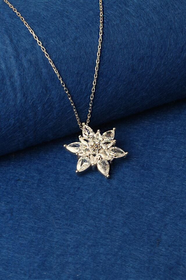 Yıldız Kolye Baget Silver Beyaz 925 Ayar Gümüş Zincir Kolye